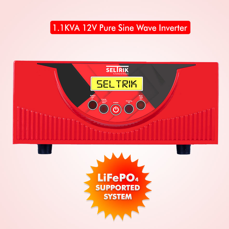 Seltrik 1100VA 12V Pure Sine Wave Lithium-ion Supported Solar Inverter