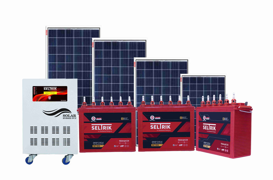 5kWp Solar Plant with 545Wp Monoperc Panels and 5kVA 48V MPPT Inverter (+GST 12%)